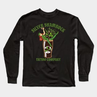 Silver Shamrock Tattoo Company Man's Ruin Shop Style Long Sleeve T-Shirt